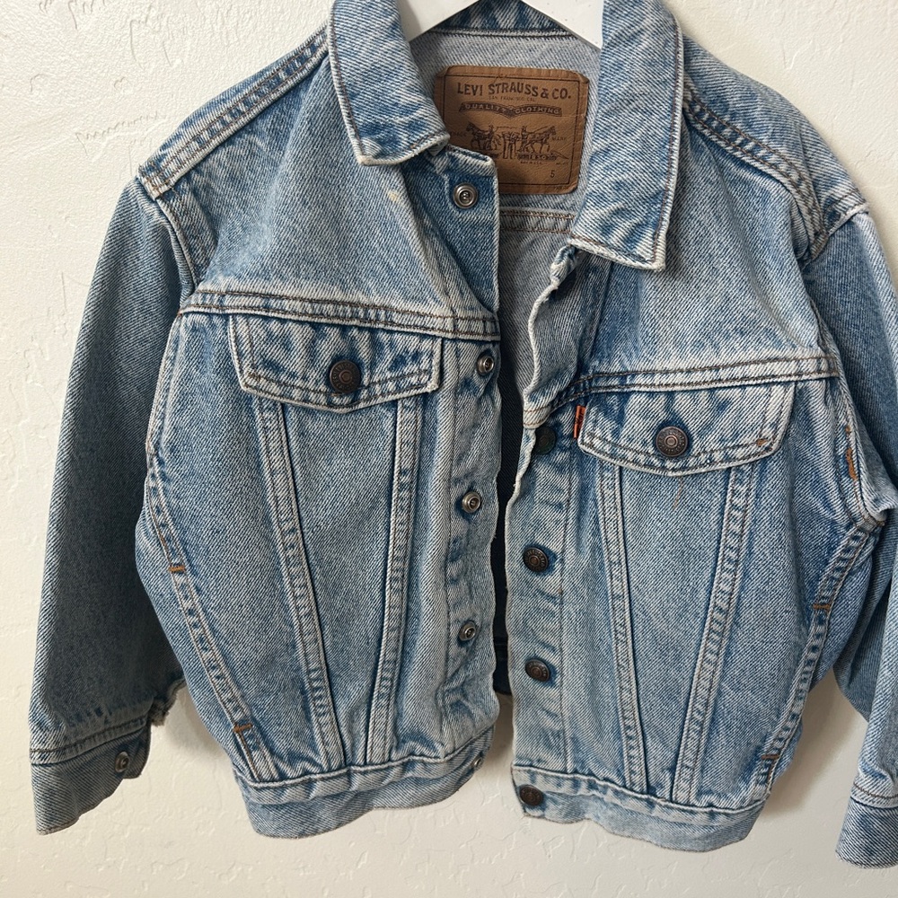 Levi's Orange Tag Little Levi's Vintage Jean Trucker Jacket Size 5